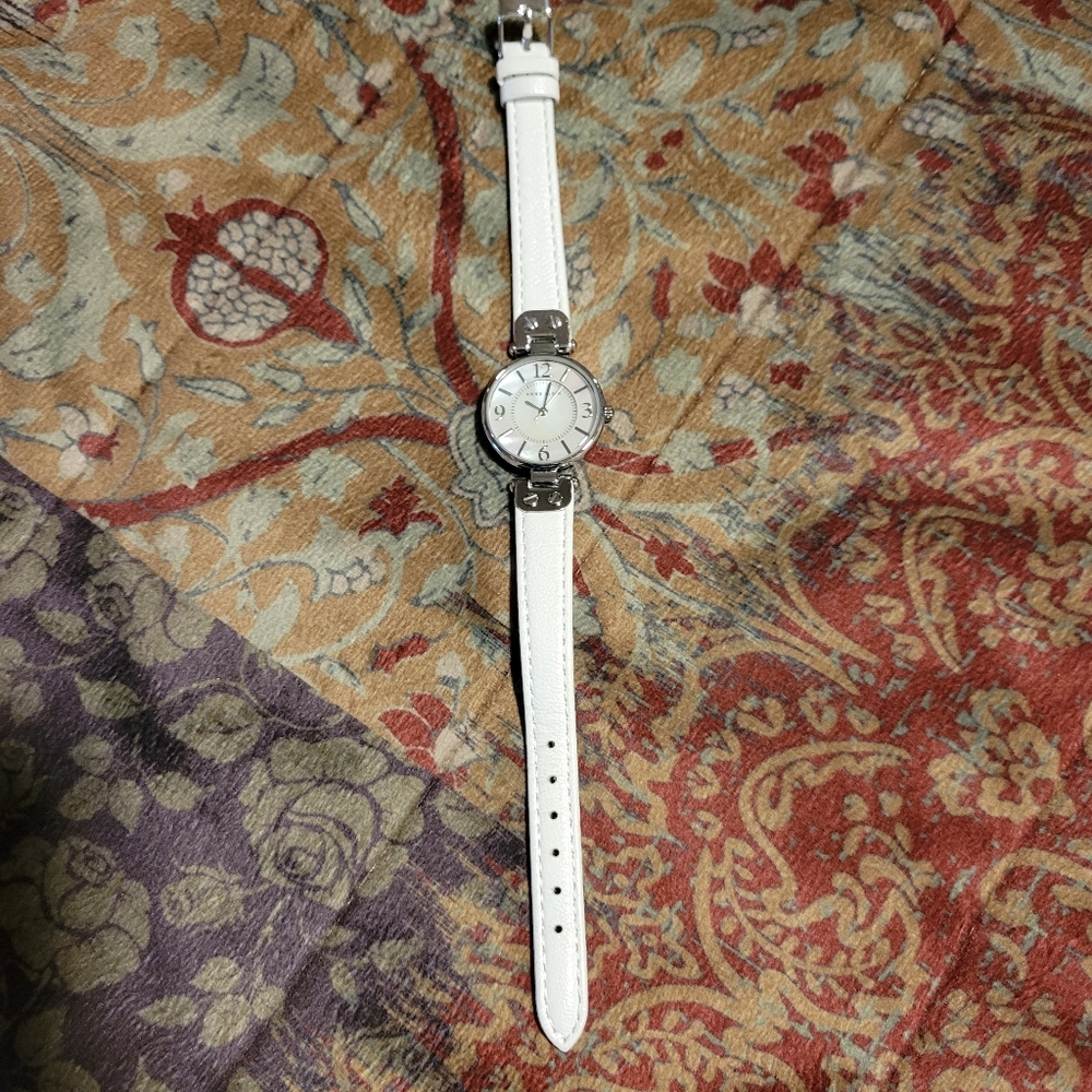 Anne Klein Silver and White Women's Watch - Picture 3 of 4